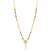 22K Gold Elegant Heart Mangalsutra Necklace